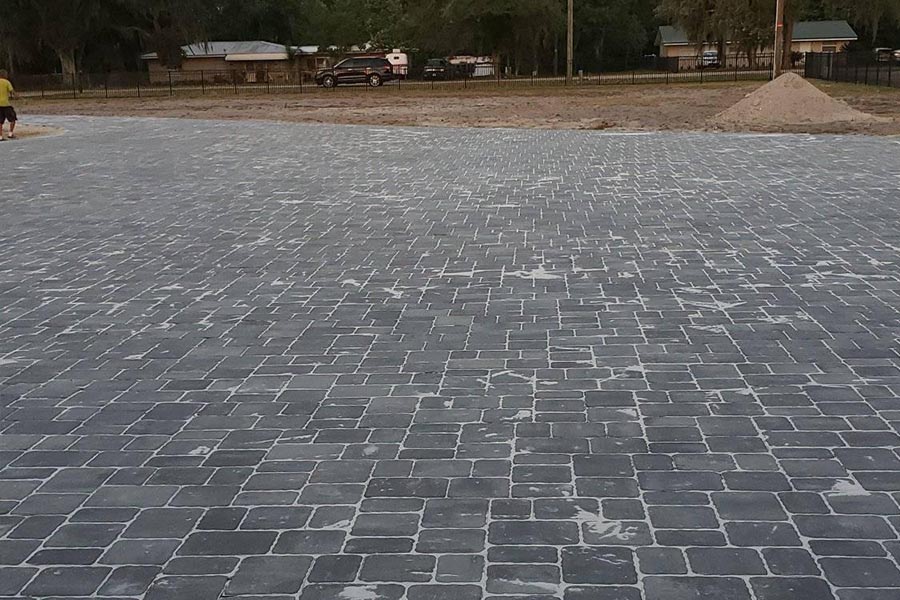Paver Parking Lot Installation